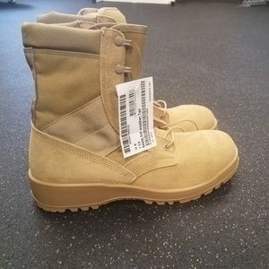 Military issue steel toe boots